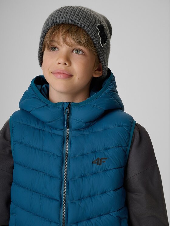 4F 4F Gilet 4FJRAW26TVJAM431-30S Blu scuro Regular Fit