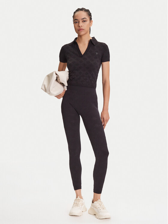 Guess Guess Μπλουζάκι V5YP10 Z3OA0 Μαύρο Regular Fit