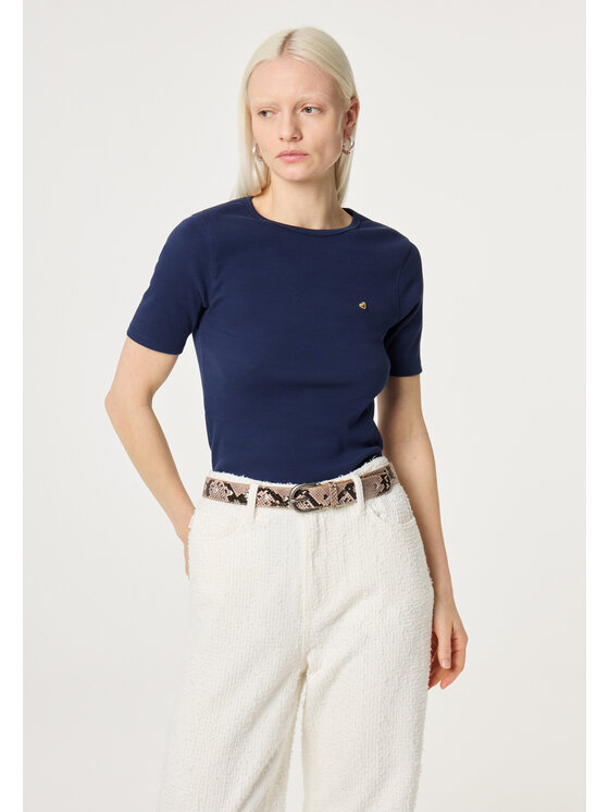 Fabienne Chapot Fabienne Chapot Pasek Cut it Out Heart Belt Leather Beżowy