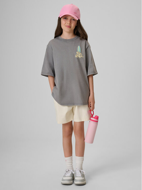 4F 4F T-Shirt SUMMER SPLASH Szary Loose Fit