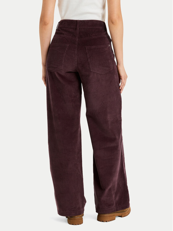 Roxy Roxy Штани з тканини Surf On Cloud Cord ERJNP03678 Коричневий Regular Fit