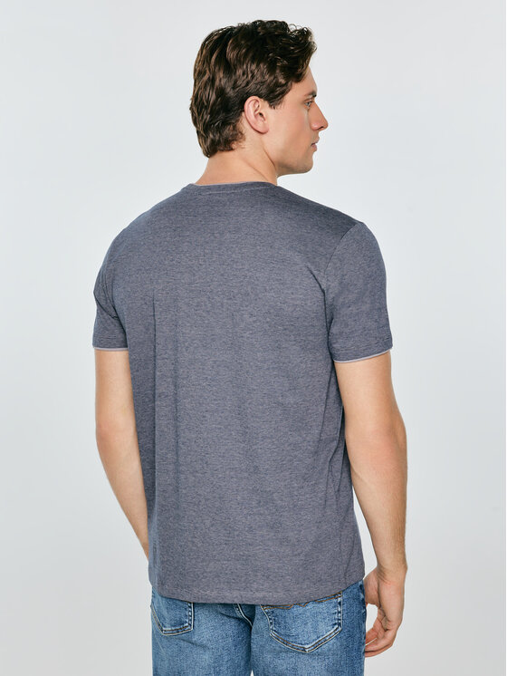 BIG STAR BIG STAR T-Shirt FREDRISER Granatowy Basic Fit