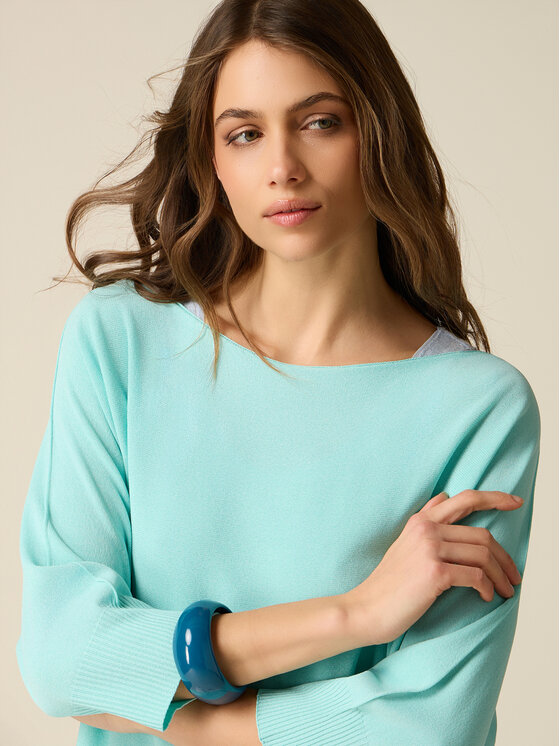 Oltre Oltre Maglione M579E001974N005 Turchese Regular Fit