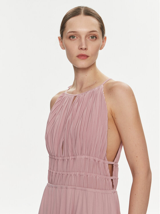 YAS YAS Koktejlové šaty Olinda 26032460 Růžová Regular Fit