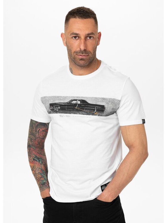 PITBULL PITBULL T-Shirt DEVIL'S DEVILLE Biały Regular Fit
