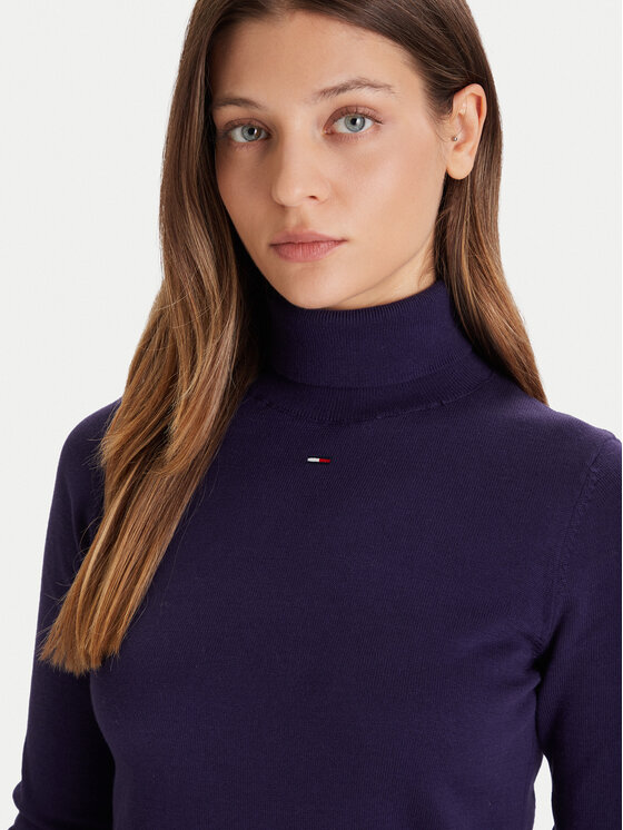 Tommy Jeans Tommy Jeans Rollkragenpullover Essential DW0DW21672 Violett Regular Fit