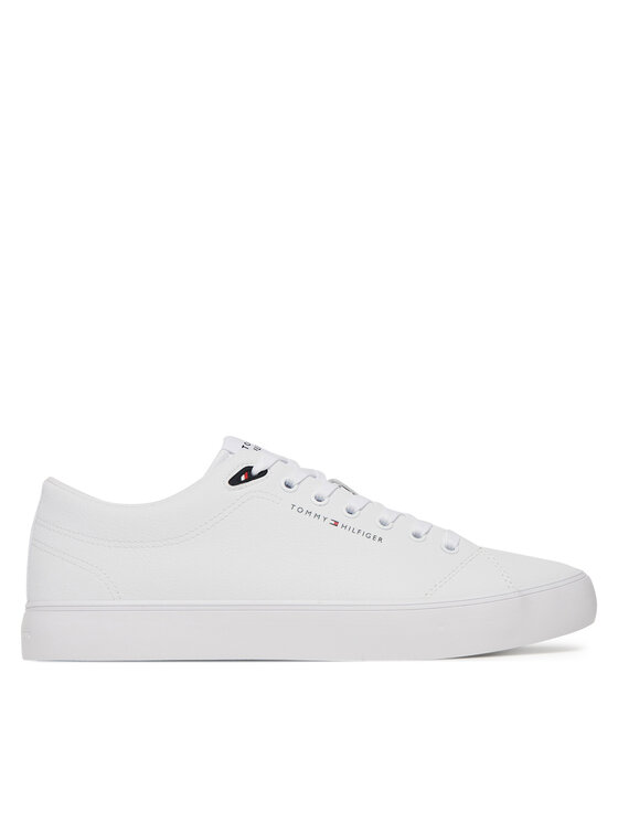 Tommy Hilfiger Męskie Tenisówki, rozmiar 41, Białe, Th Hi Vulc Core Low Lth Ii Ess FM0FM05511