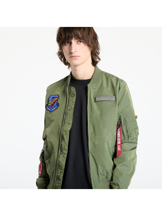 Alpha Industries Alpha Industries Kurtka bomber 156129 Zielony Slim Fit