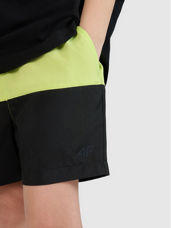 4F 4F Sportovní kraťasy VIBRANT WARMTH Zelená Regular Fit