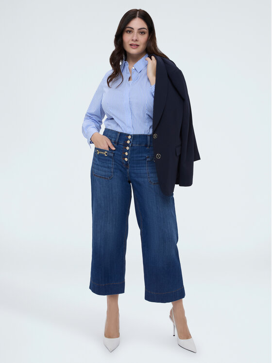 Fiorella Rubino Fiorella Rubino Koszula 5026T001430N0R4 Turkusowy A-Line Fit