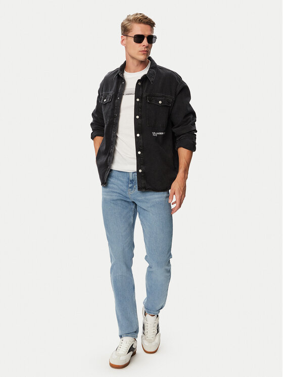 Karl Lagerfeld Jeans Karl Lagerfeld Jeans Traper jakna B3M16005 Crna Regular Fit