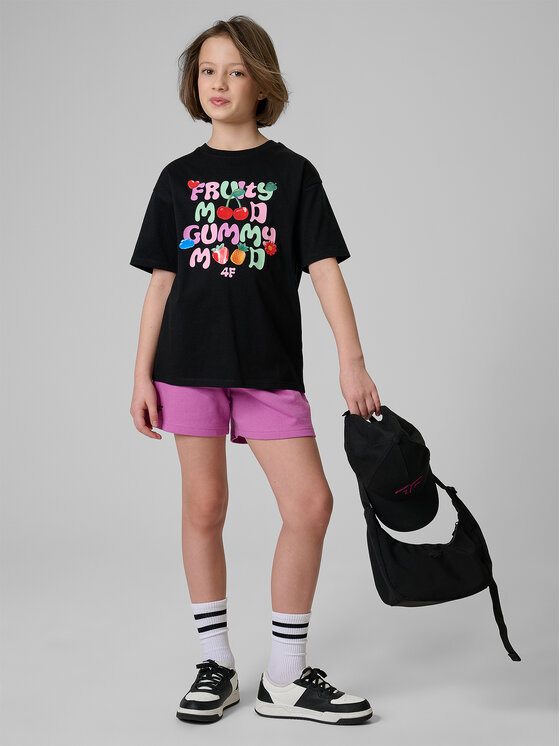 4F 4F Szorty sportowe JELLIFICATION Fioletowy Regular Fit