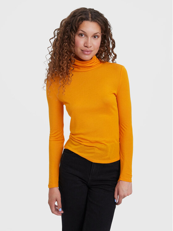 Vero Moda Krekls ar augstu apkakli Ella 10271620 Oranžs Regular Fit