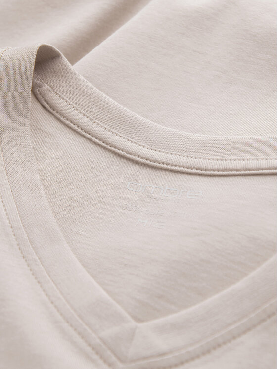 Ombre Ombre Longsleeve L171 Beżowy jasny Regular Fit
