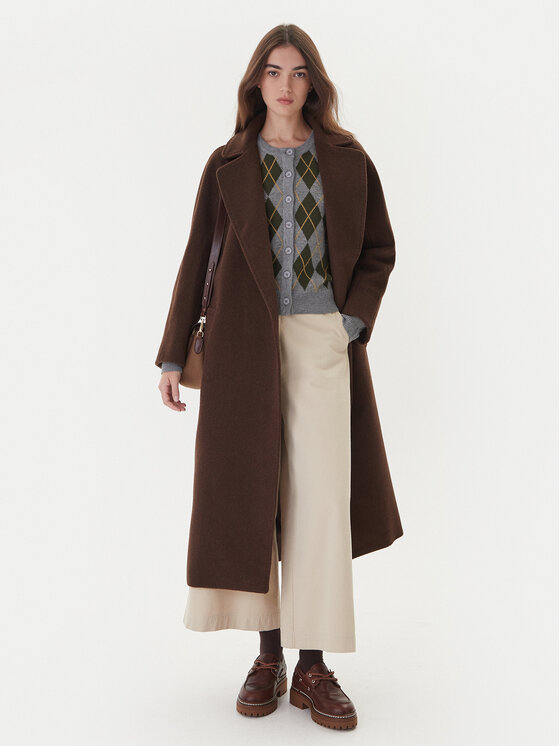 Weekend Max Mara Weekend Max Mara Gyapjú kabát Tempera 2525016082 Barna Regular Fit