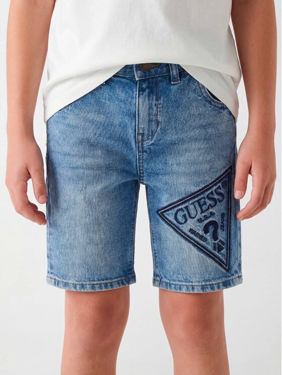 Guess Kids Guess Kids Παντελόνι υφασμάτινο 181437 Μπλε Regular Fit