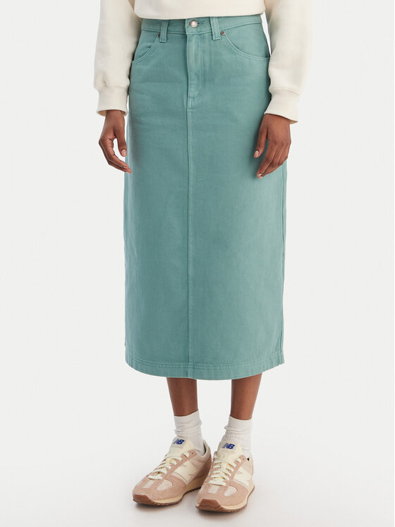 Quiksilver Quiksilver Džínová sukně Mason EQWWK03027 Tyrkysová Regular Fit