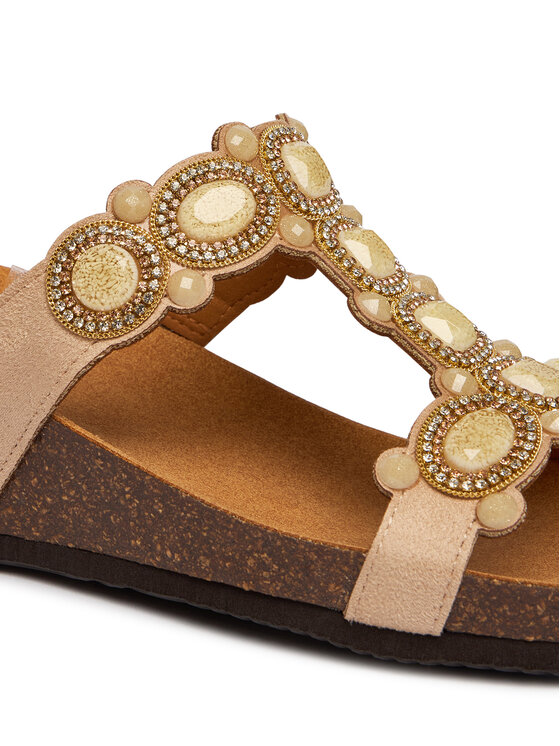 Scholl Scholl Шльопанці Zanzibar T-Bar MF00809 Бежевий