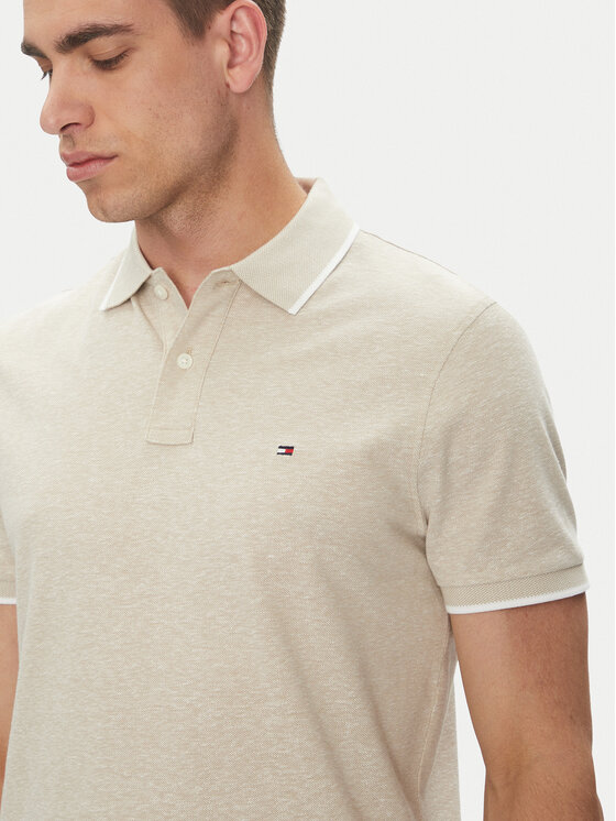 Tommy Hilfiger Tommy Hilfiger Polokošeľa MW0MW33140 Béžová Regular Fit