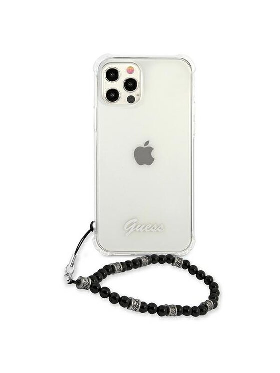 Guess Guess Etui na telefon iPhone 12 Pro Max Przezroczysty