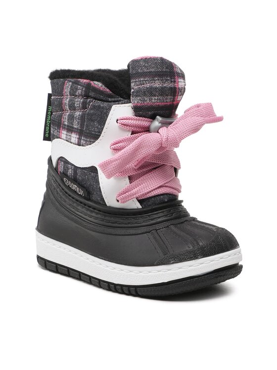 Cizme de zăpadă Boatilus Skaty Lace NS07-VAR.08ZV Plaid Grey/Pink