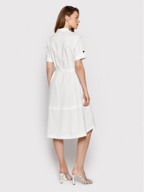 Peserico Peserico Hemdkleid S02701A Weiß Regular Fit