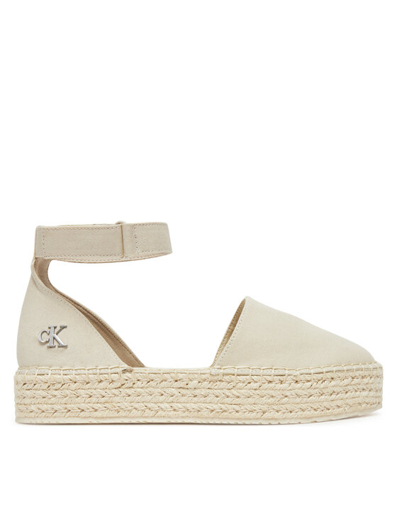 Calvin Klein Jeans Espadrilky Flatform Espadrille Sling Mg YW0YW01735 Béžová