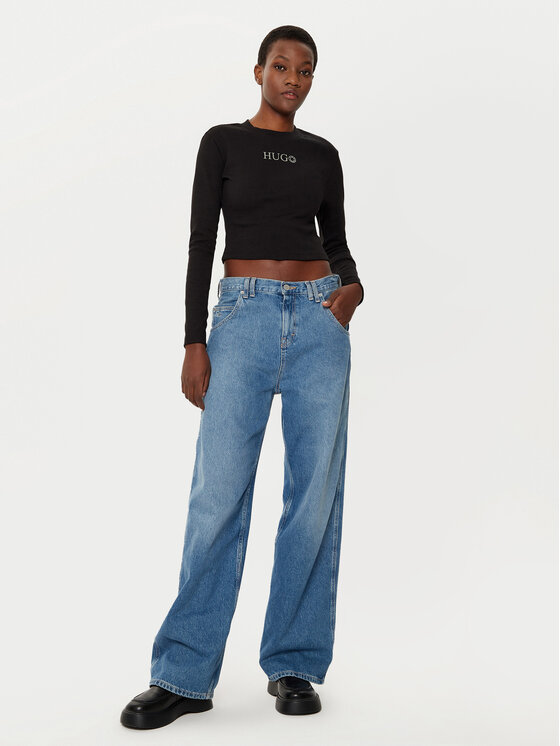 HUGO HUGO Särkpluus Della 50537288 Must Slim Fit