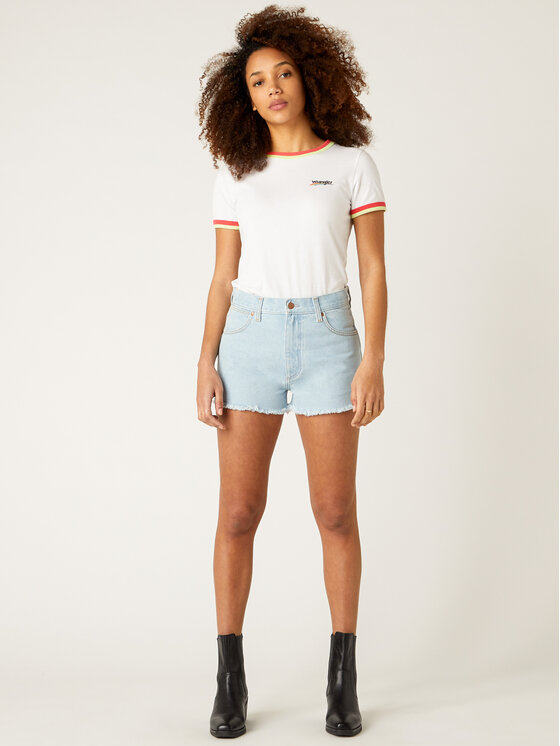 Wrangler Wrangler Pantaloncini di jeans Festival Short W26FWPXA3 112128034 Celeste Regular Fit