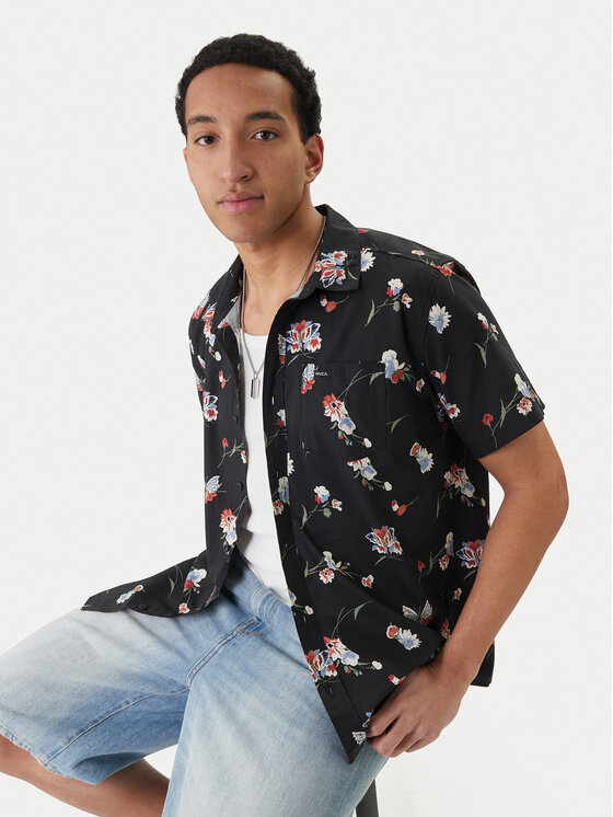 RVCA RVCA Cămașă Morning Glory AVYWT00490 Negru Regular Fit