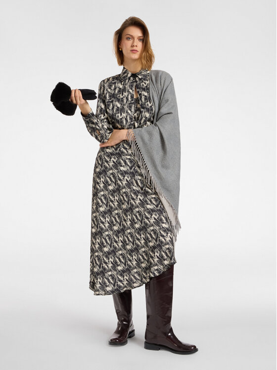 Elena Mirò Elena Mirò Gonna midi 1049P100066N001 Nero A-Line Fit