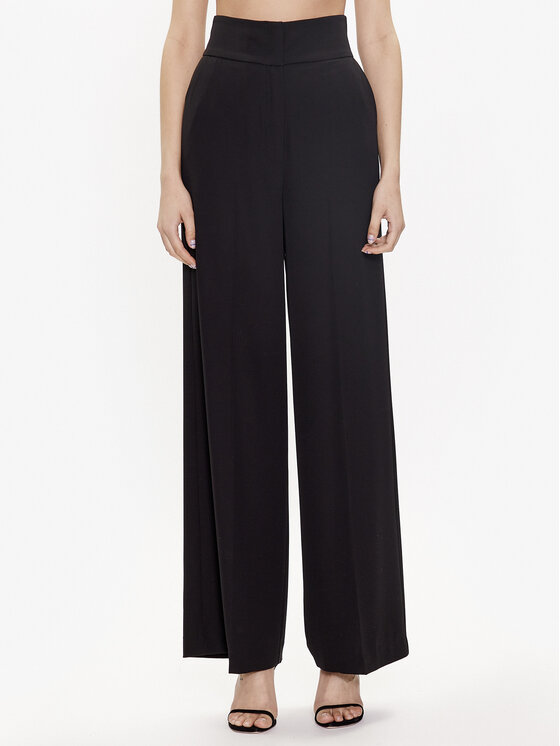 MVP Wardrobe MVP Wardrobe Medžiaginės kelnės MVPE3PA145.0CP0029 Juoda Relaxed Fit