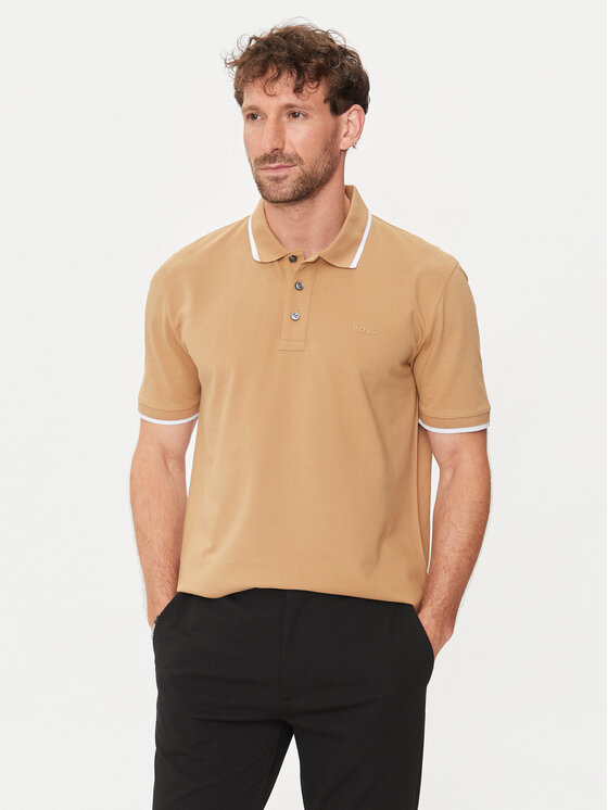 Boss Polo Parlay 190 50494697 Bēšs Regular Fit