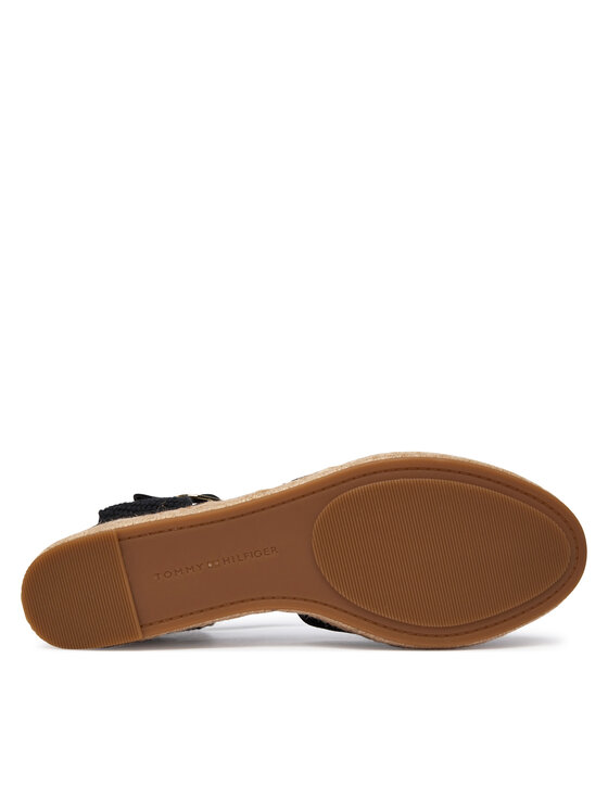 Tommy Hilfiger Tommy Hilfiger Espadrilles Mid Wedge Espad Closed Toe FW0FW09233 Fekete