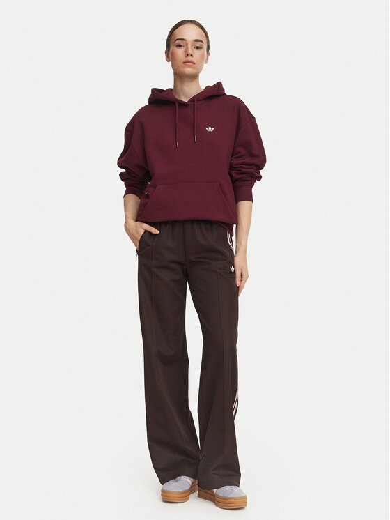 adidas adidas Bluza Essentials Oversized Fleece Hoodie KT2274 Bordowy Regular Fit