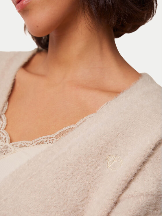 Triumph Triumph Cardigan Smart Thermal 10221469 Beige Regular Fit