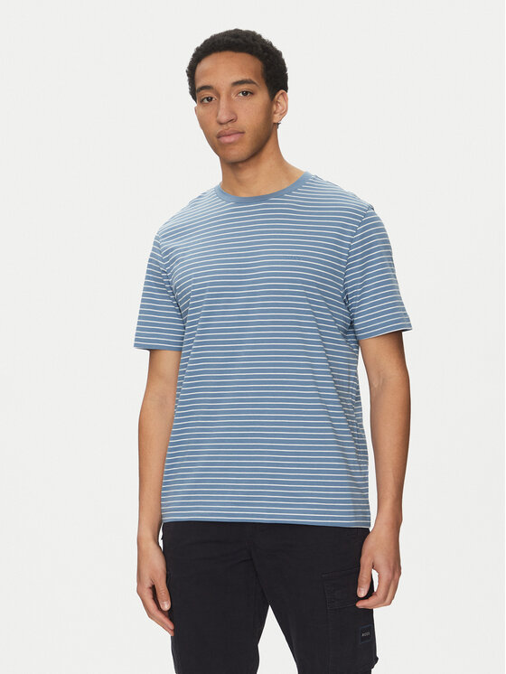 BOSS BOSS Tricou TalesStripe 50499334 Albastru Relaxed Fit