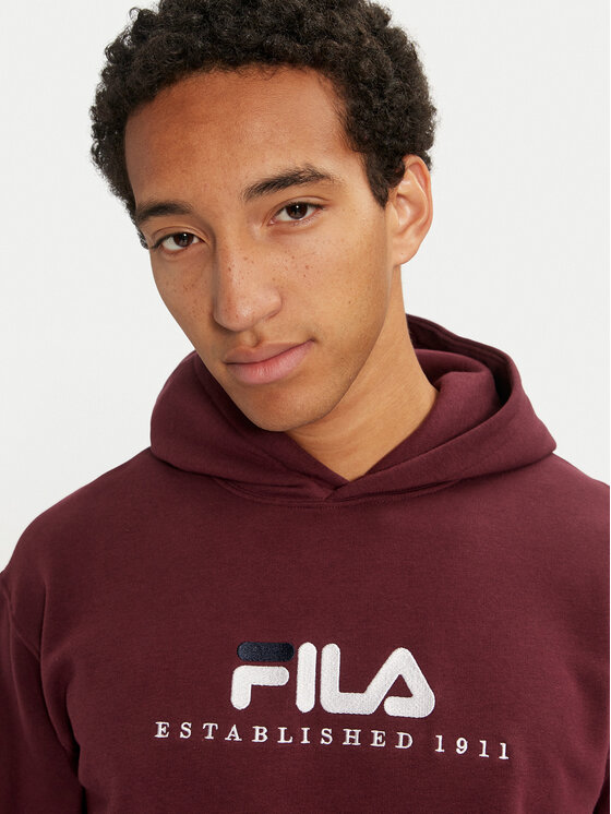 Fila Fila Majica dugih rukava Unisex Brunssum FAU0145 Tamnocrvena Regular Fit