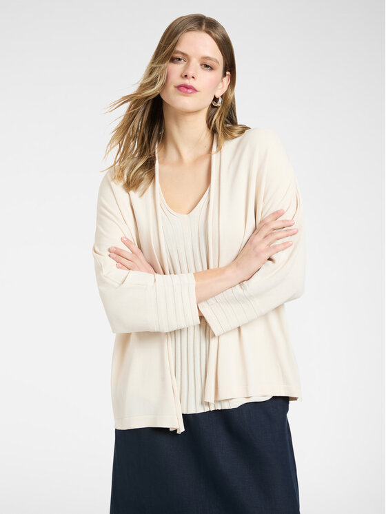 Elena Mirò Elena Mirò Cardigan M555E001941N002 Crema Boxy Fit