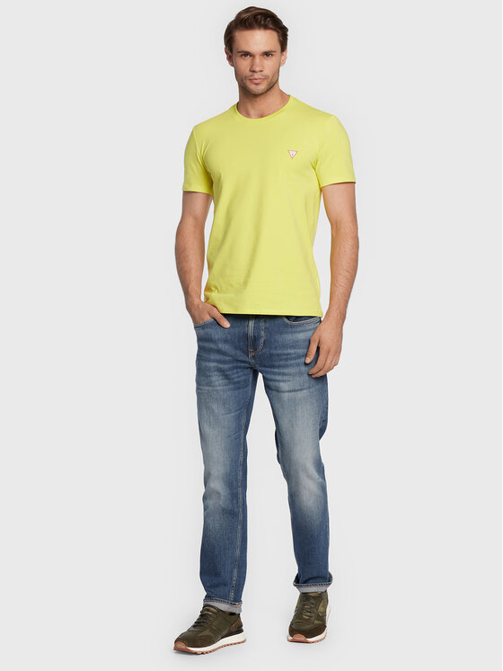 T-shirt Core M2YI24 J1311 Giallo Super Slim Fit