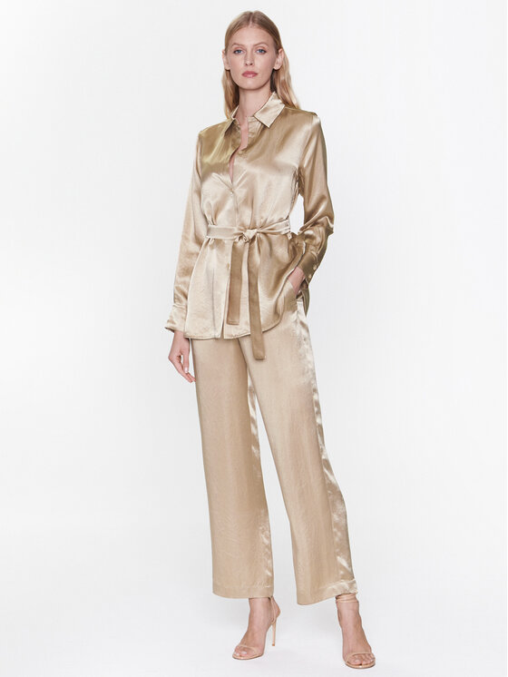 Max Mara Leisure Max Mara Leisure Košeľa Holiday 23311102 Zlatá Regular Fit