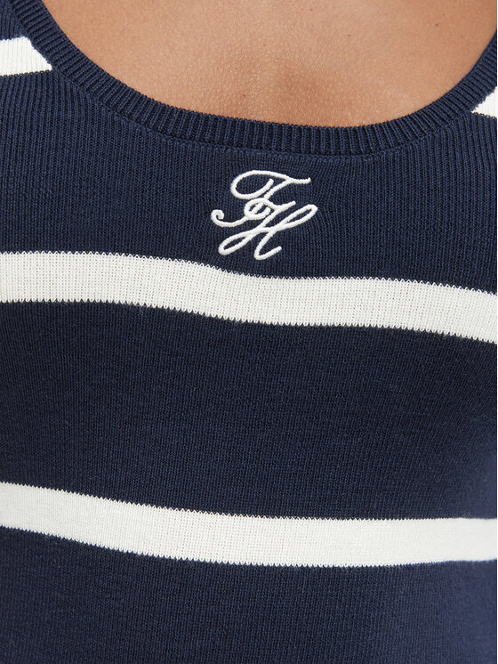 Tommy Hilfiger Tommy Hilfiger Felső WW0WW48480 Sötétkék Slim Fit