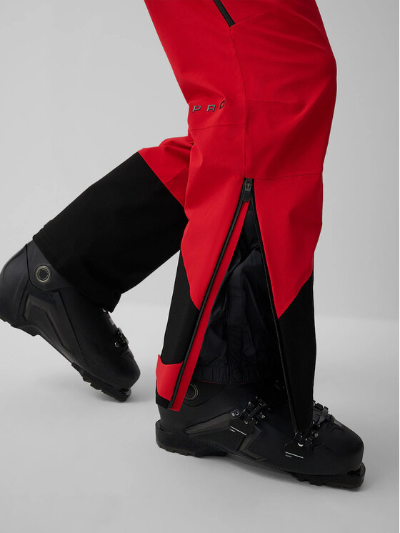 4F 4F Spodnie narciarskie 4F PRO SKI Czerwony Regular Fit