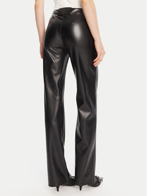 Patrizia Pepe Patrizia Pepe Kožne hlače 8P0757 E005 Crna Regular Fit