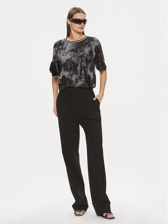 Liu Jo Liu Jo Μπλουζάκι TA4060 J4623 Μαύρο Regular Fit