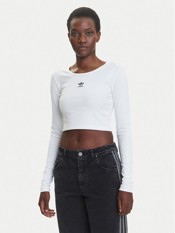 adidas adidas Halenka Essentials Ribbed JC9011 Bílá Slim Fit