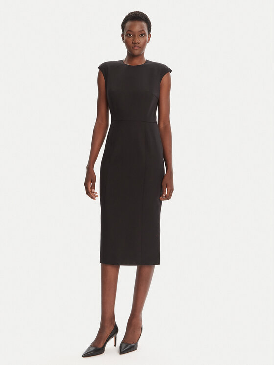 HUGO HUGO Коктейльна сукня Karami 50542651 Чорний Regular Fit
