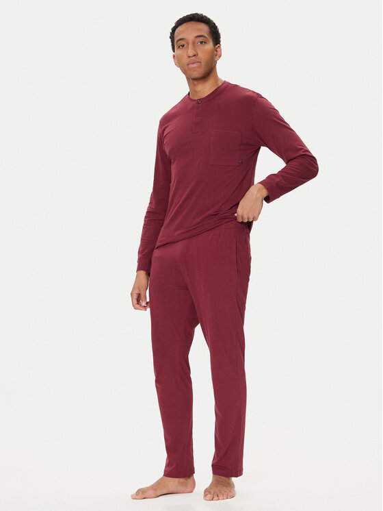 United Colors Of Benetton United Colors Of Benetton Pyžamo 3VD04P02W Bordó Regular Fit