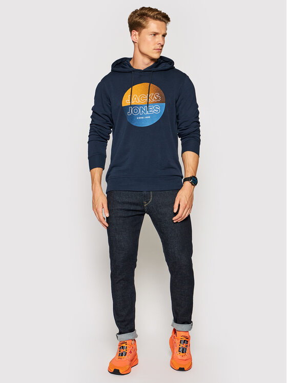 Felpa Fading 12191999 Blu scuro Regular Fit