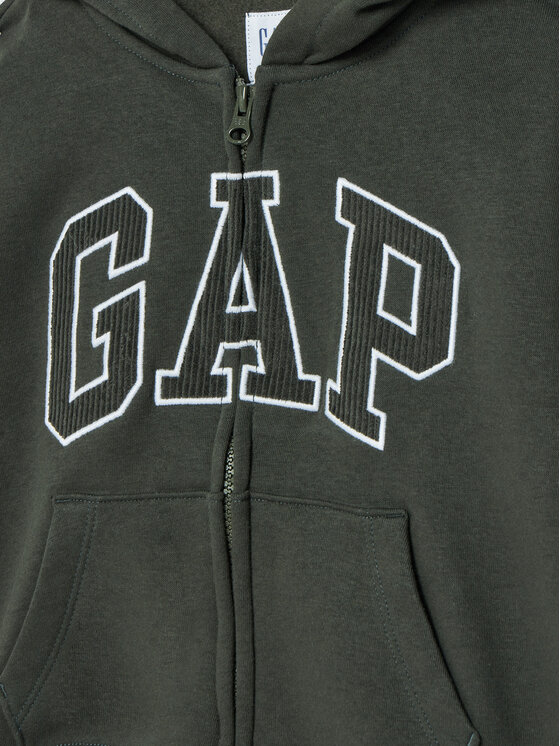 Gap Gap Majica dugih rukava 645395-01 Zelena Relaxed Fit